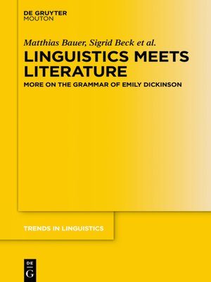 cover image of Linguistics Meets Literature